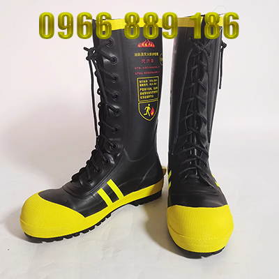 Ủng bảo hộ lao động siêu nhẹ chữa cháy Ủng cứu hộ đặc biệt Ủng cứu hỏa cao su đen
