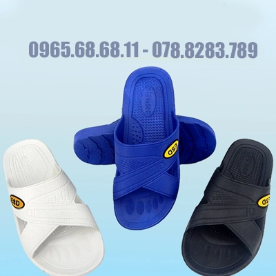 Dép chống tĩnh điện xưởng không bụi đế mềm dày phòng thí nghiệm nhà máy điện tử nhà máy nam nữ giày tĩnh điện esd đặc biệt dép đi trong nhà dép chống tĩnh điện