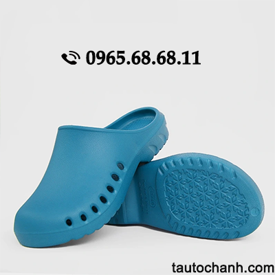 Dép phòng mổ nữ thoáng khí chống trơn trượt y tá y tế có lỗ giày nam y tế đặc biệt giày phẫu thuật bệnh viện giày bác sĩ dép nữ quai ngang cao cấp