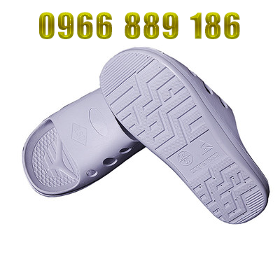 Dép chống tĩnh điện giày lao động không bụi SPU giày bảo hộ hội thảo mùa hè đế mềm khử mùi giày lao động sáu lỗ giày tĩnh dép chống tĩnh điện