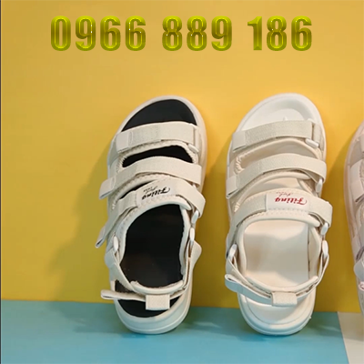 Đa Năng Mùa Hè 2023 Mới Xăng Đan Thể Thao Gió Cổ Tích Velcro Học Sinh Đi Biển Đi Giày Mô Hình Vụ Nổ dép quai ngang nam da bò