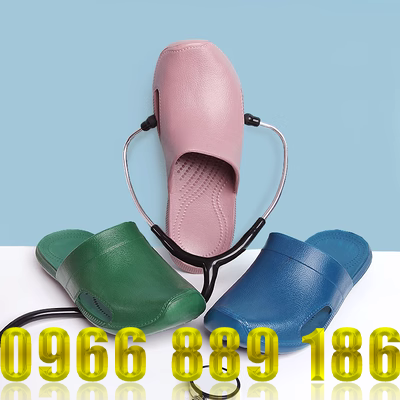 Gomeen giày phẫu thuật nữ phòng mổ dép thoáng khí nam bệnh viện phòng sạch bác sĩ y tá giày làm việc có lỗ giày giày quai hậu nam