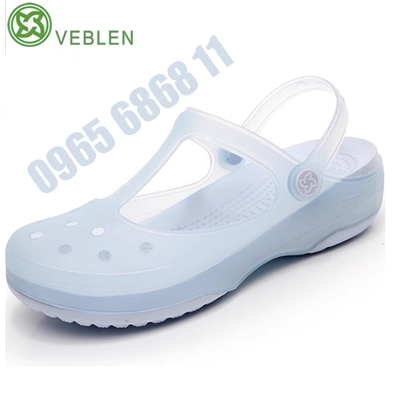 Dép Veblen đi biển đế mềm quai hậu nữ, Dép quai hậu Veblen bao đầu thoáng khí êm chân