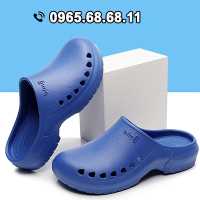Dép phòng mổ miếng dán chống trượt y tế có lỗ thoáng khí giày y tá Bao Đầu giày bác sĩ nam và nữ giày phẫu thuật đặc biệt dép quai hậu nam công sở