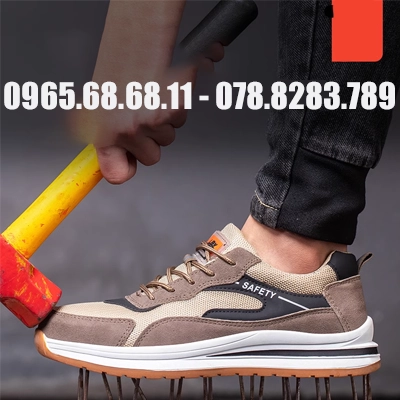 Giày bảo hộ siêu nhẹ chống va đập cho công trình, Giày bảo hộ thể thao chất liệu cao cấp chp cả nam và nữ