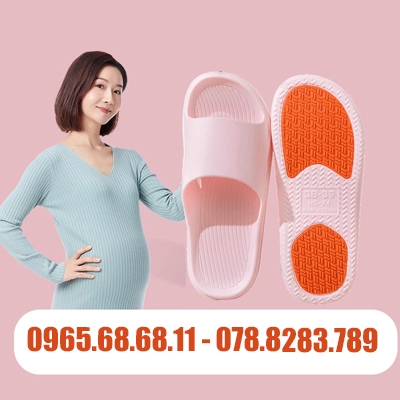 Dép chống trượt đặc biệt dành cho phụ nữ mang thai mùa hè mặc bên ngoài của phụ nữ trung niên và người cao tuổi nhà vệ sinh phòng tắm vòi hoa sen và bồn tắm hộ gia đình tắt tiếng dép dành cho bà bầu