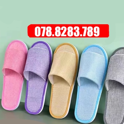 Nửa gói dép dùng một lần bằng vải lanh tùy
         chỉnh [5 đôi] dành cho khách sạn gia đình, khách sạn và B&B hở ngón chống trượt dày đặc biệt dép đi trong nhà khách sạn