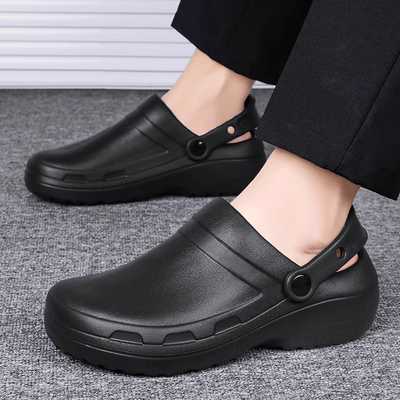 Giày đầu bếp nam làm bếp mùa hè chống dầu chống nước công dụng kép baotou drag dép bảo hộ lao động khử mùi chống trượt cho nam dép đầu bếp không quai