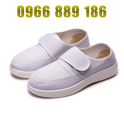 Giày chống tĩnh điện thoáng khí Yubu PU đế dày mềm giày lưới màu xanh và trắng cho nam và nữ giày không bụi giày xưởng xưởng giày công sở giày phòng sạch