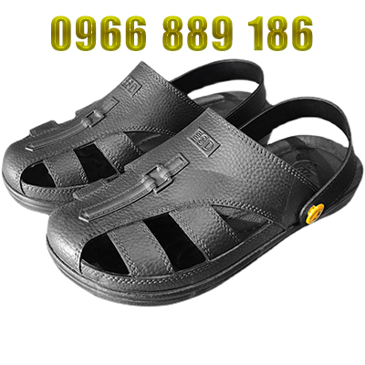 Xăng đan baotou chống tĩnh điện chống trơn trượt chống mài mòn không bám bụi sạch xưởng nam nữ màu đen dép công sở mùa hè giày thoáng khí dép tĩnh điện
