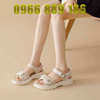 Aogushideng Xăng đan nữ mặc ngoài mùa hè 2023 phong cách mới nhỏ hương thơm thời trang thể thao phù hợp giày đi biển dép quai hậu đẹp